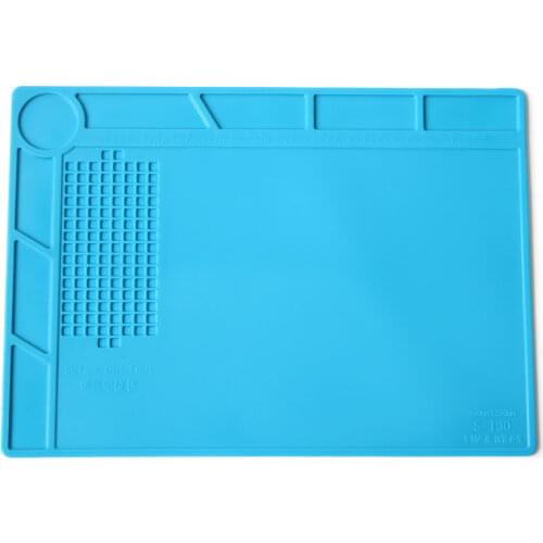 S-120 Insulation Pad Heat-Resistant Silicon Soldering Mat 340mm X 230mm Working Pad Desk Platform Solder Rework Repair Tools