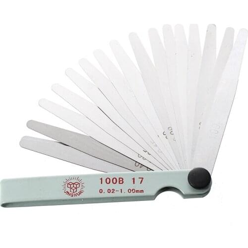 SODIAL(R) Silver Tone Metal Metric Gap Thickness Feeler Gauge Blades 0.02-1mm Tool