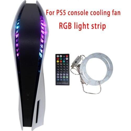 For PS5 Console RGB Symphony Marquee LED Light Strip USB Smart Remote Control Decorative Light Bar Pickup 8 Lighting Effects