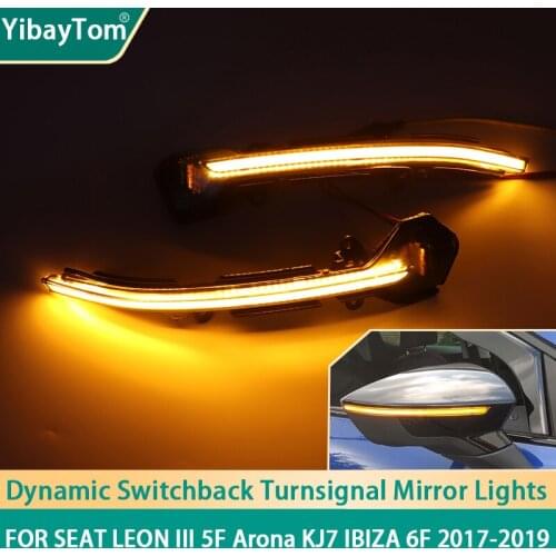 LED Dynamic Turn Signal Indicator Light Side Rearview Mirror for Seat Leon III Mk3 5F 2013-2018 Ibiza KJ Mk5 V Arona accessories