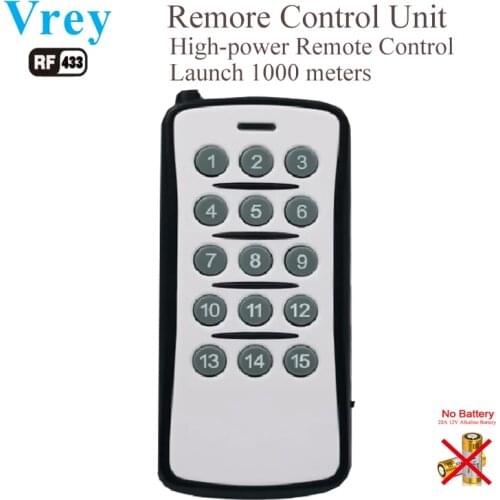Vrey High power wireless long distance remote control RF315 / RF433 remote control switch 1-15 way remote control