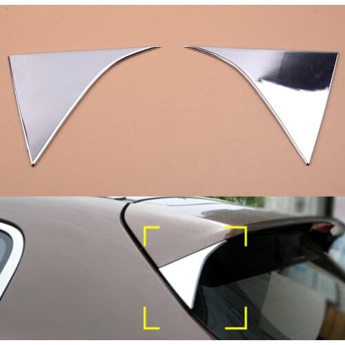 1 Pair Silver Car Chrome Rear Window Side Spoiler Trim Cover Fit For Kia Sportage QL 2017 2018 2019 2020