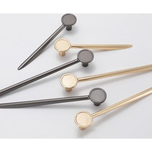 1Pc Moderne Zinklegering Keuken Knop Schuifladegrepen Pulls Gold Dresser Knoppen Moderne Kast Schoenenrek pull Hardware slides