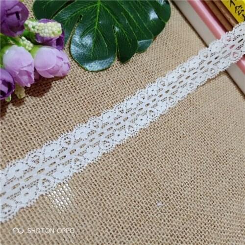 2.1-3.6cm S1505 high-quality Nylon Spandex stretch Narrow lace trimmings ribbon tape lace for decoration DIY sewing