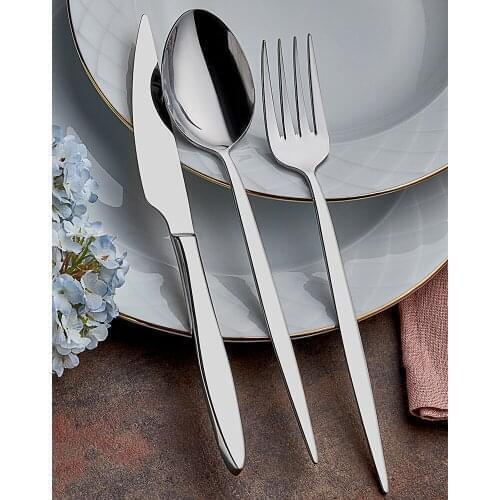 24 Pcs Hira Flatware Set Dinnerware Set Luxury Cutlery Steel Set Quality Tableware Knives Forks Dining Dinner Set