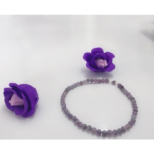 5MM Natural Stone Crystal, Purple Crystal,Multi-Ring Crystal Bracelet ,Charm Bracelet for women yoga jewelry
