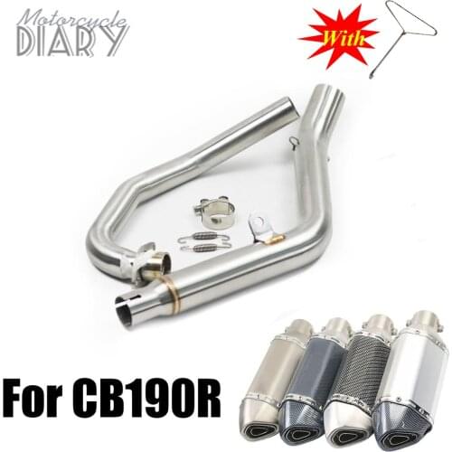 51mm CB190R For Honda CB190 CB 190R CBF190R F190 Motorcycle Exhaust Slip-On Front Full Systems Middle Link Header Tube Bike Pipe