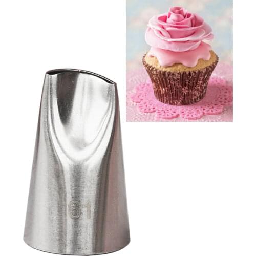 #61 Icing Piping Tips Stainless Steel Pastry nozzles Cupcake Baking Cooking Cake Tools Dessert Decoration KH118