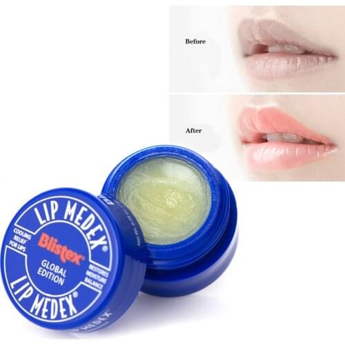 7g Blistex Medicate Moisturizing Repair Lip Balm Blue Tank Colorless Lip Cream Mask Lip Care