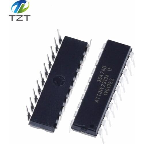 ATTINY2313A-PU ATTINY2313 DIP20 MCU 8-bit ATtiny AVR RISC 2KB Flash 2.5V/3.3V/5V 20-Pin DIP new original