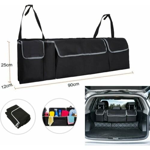 Car Rear Seat Back Storage Bag Multi Hanging Nets Pocket Trunk Bag Organizer Auto Stowing Tidying Interior Accessories Goods