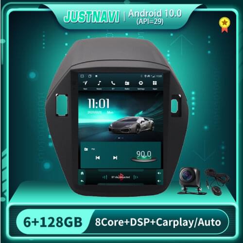 JUSTNAVI Tesla Style Car Radio For Hyundai IX35 Tucson 2010-2015 Navigation OBD Multimedia Radio Player FM Carplay Auto Stereo