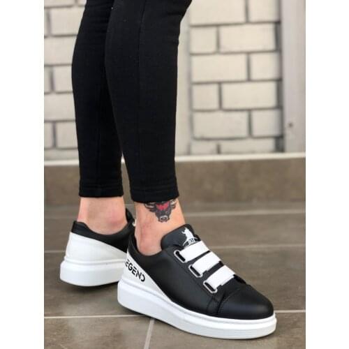 BA0029 3 Tape Legend Black White Thick Sole Casual Men Shoes