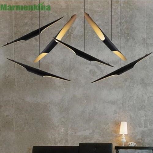 Double-headed bevel aluminum pipe chandelier Nordic minimalist modern creative personality bedroom restaurant bar light.E14*2