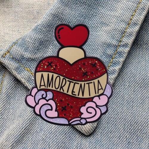 DZ779 Love Potion Collection Movie Enamel Pin Brooches Badge Bag Clothes Lapel Women Men Jewelry Gift