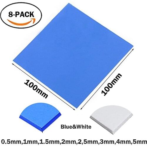 Gdstime Thermal Pad For GPU CPU Heatsink IC Chipset 100x100x1mm 0.5mm 1.5mm 2mm 2.5mm 3mm 4mm 5mm Conductive Silicone ThermalPad