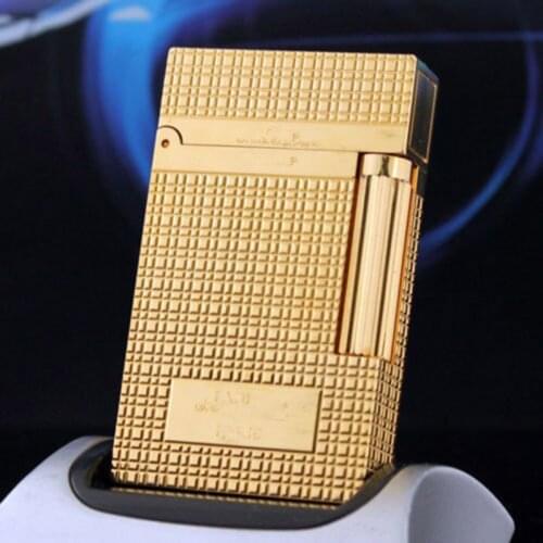 2020 HOT Paris Brands Lattice Gas Cigarette Lighter Smoking Classic PING SOUND Cigar Refillable Outdoor Men Gift Not Turbo