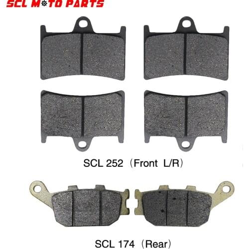 ALconstar-Motorcycle Brake Pad Set For Yamaha FZ1 FZ 1 2006-2015 Front Brake Pad and Rear Brake Pad 3 Pairs Semi-Metal
