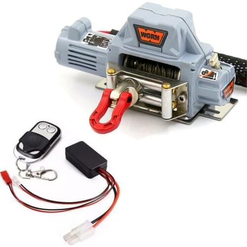 Metal Automatic Winch Wireless Remote Controller System for 1/10 RC Crawler Car Axial SCX10 90046 Traxxas TRX4 Redcat