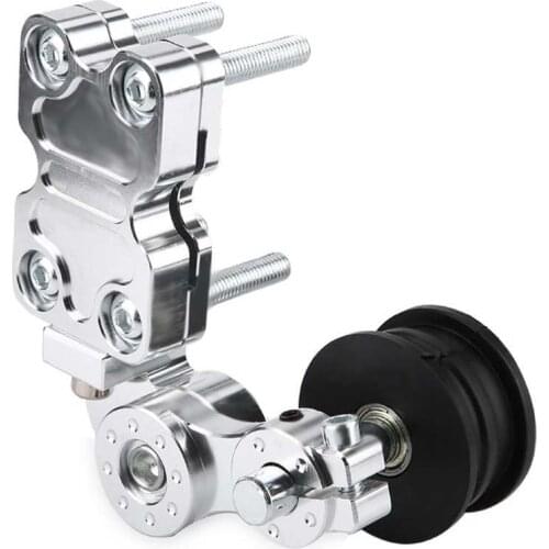 Motorcycle Aluminum Chain Tensioner Bolt Auto Adjuster on Roller Tool Roller Tensioner Adjuster Silver For Motorcycles ATVs