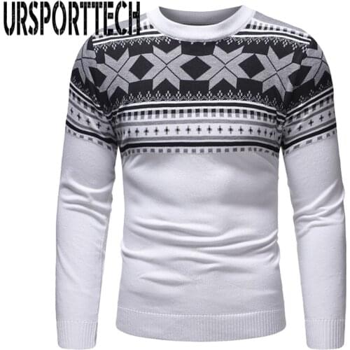 2019 New Autumn Fashion Brand Men Casual Sweater O-Neck Slim Fit Printed Knitting Mens Sweaters And Pullovers Men Pullover XXL