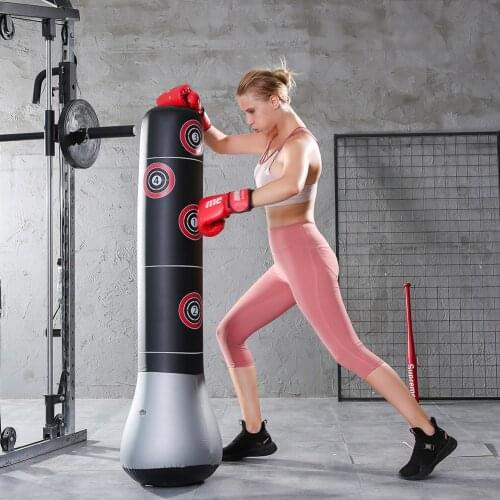 Inflatable Boxing Bag Training Pressure Relief Exercise Water Base Punching Standing Sandbag Fitness Body Building Equipment 1.6