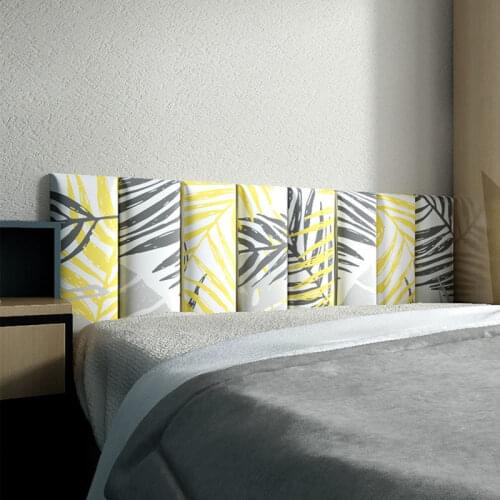 Bed Headboards Tatami Soft Wrap Wall Sticker Bedroom Decor Aesthetic 3D Stereo Wall Column Anti-Collision Self-Adhesive Cabecero