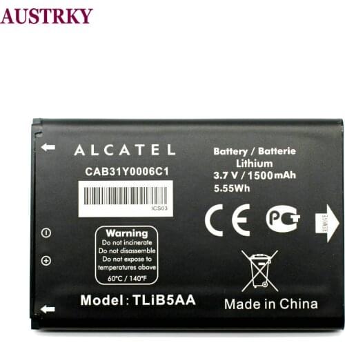 New TLiB5AA 1500mAh Battery For Alcatel OneTouch 993 995 996 OT993 OT995 OT996 CAB31Y0006C1 phone+tracking Code