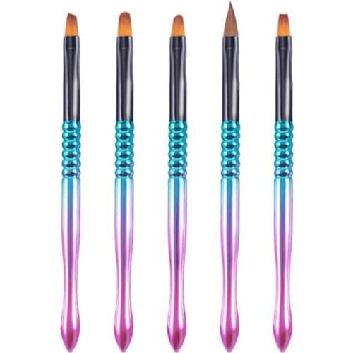 New Nail Brush Set Metal pen holder Manicure Brushes Nail Art Gradient Brush Painting Flowers Brushes Nail Kit Manicure tools