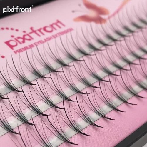 High Quality 0.15Flat 5D mink lashes flat hair Individual false eyelash extension Thick Fake Eye lash 8MM to 12 MM