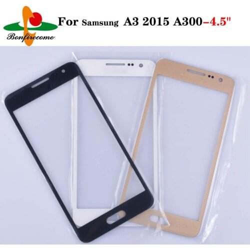 10Pcs For Samsung Galaxy A3 2015 A300 A300H A300F A300M SM-A300H/DS Touch Screen Panel Front Outer Glass Lens Cover Replacement