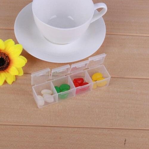 Plastic 4 grids Pill Box Travel Drugs Medicine Case Pill Case Organizer Dispenser Tablet Storage Container Cases Portable