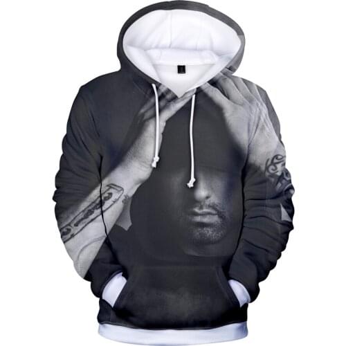 EMINEM Famous Rapper Popular Hip Hop Hoodies Men/Women Long Sleeve Fashion 3D Print Hooded Sweatshirts Casual Plus Size Boys Top