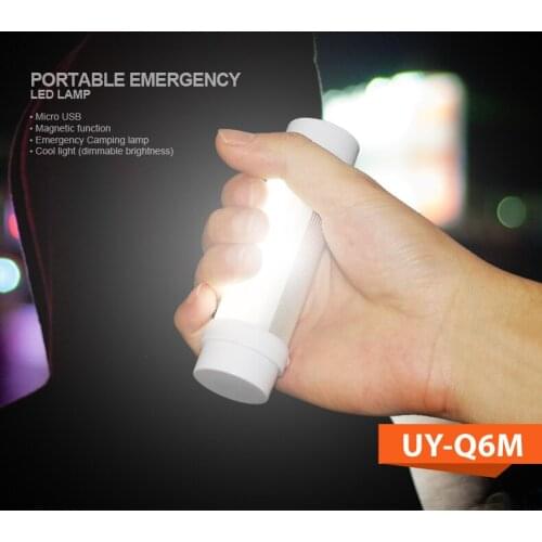 Portable Chargeable 3.7V/1800mAh micro USB LED Red White 100LM Camping light Magnetic Waterproof Rod Flashlight torch lantern