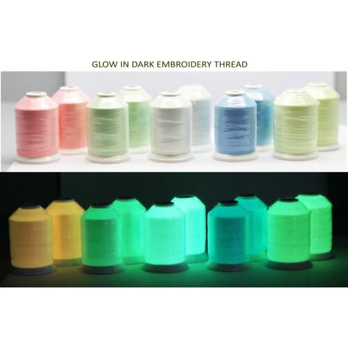 Simthread Glow In The Dark Thread Trilobal polyester thread Moonlight Luminous Thread Glowy1000 Yards Each 10 cones wholesale