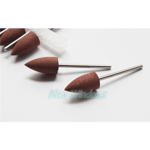 Dental Lab Silicone Rubber Polishers Diamond Polishing Burs 2.35mm 50Pcs
