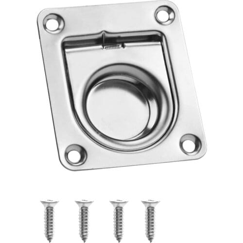 Heavy Duty Stainless Steel Marine Flush Pull Locker Hatch Latch Lift Handle Polished Surface Anti-Corrossion