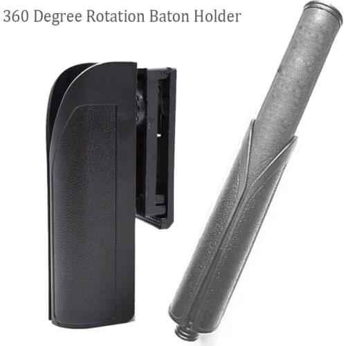 Tactical 360 Degree Rotatable Baton Holder Flashlight Pouch Outdoor Belt Carry Baton Stick Case Hunting Accessories
