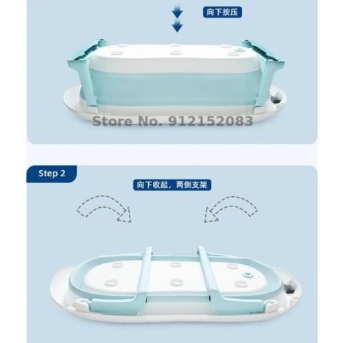 Basin Baby Bath Baby Bath Basin Foldable Newborn Baby Large Bath Artifact Bath Bucket Water Temperature Gauge