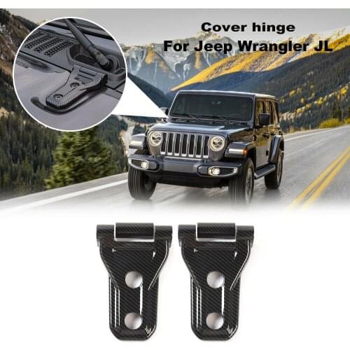 Exterior Engine Hood Hinge Cover Decor Stickers for Jeep Wrangler JL 2018+ 4pcs