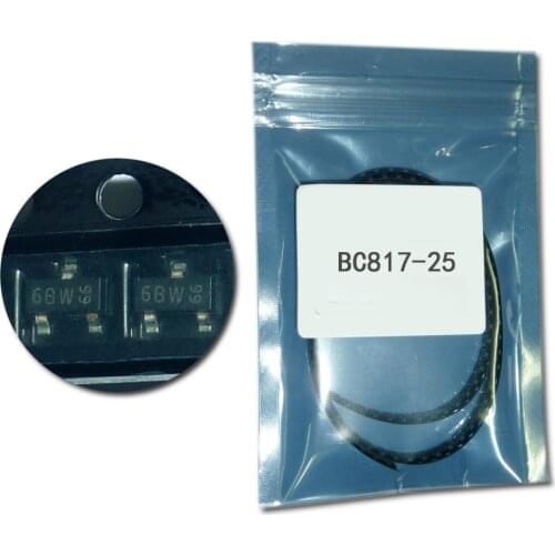 100pcs/lot BC817-25 NPN Transistors 50V 500mA/0.5A 100MHz 160~400 700mV/0.7V SOT-23 6BW switch and amplifier