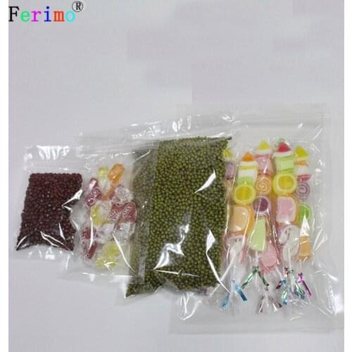 100pcs Transparent bone bag kitchen storage bag Cpp composite self-sealing bag food packaging bag