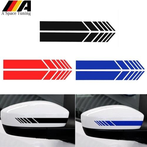 Reflective Car Sticker Rearview Mirror Side Stripe DIY Decal Exterior Accessories For Benz BMW Toyota Ford Audi VW Opel Kia Mini