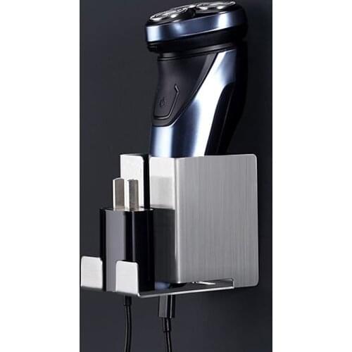 3pcs Razor Holder Stainless Steel Wall Adhesive Storage Hook Rack Bathroom Storage Men Shaver Holder Bracket Stand Hander Shelf