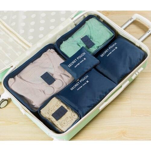 6 PCs in 1 Travel Storage Bag High Capacity Clothes Tidy Pouch Luggage Organizer Portable Container Waterproof Storage Case