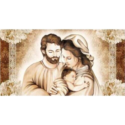 5D DIY Diamond Painting Jesus Holy Family Diamond Embroidery Full Drill Cross Stitch Mosaic Crafts Home Decor Gift FH1101