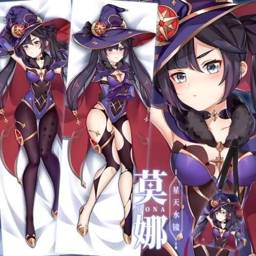 Anime Game Genshin Impact Mona Sexy Hanayome Dakimakura Hugging Body Pillow Case Otaku Male Pillow Cushion Cover Gifts SM