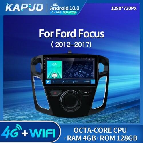 Kapud Android 10.0 Car Multimedia Player Stereo For Ford Focus 2012-2017 Radio 9" BT GPS Wifi Octa-Core Navigation