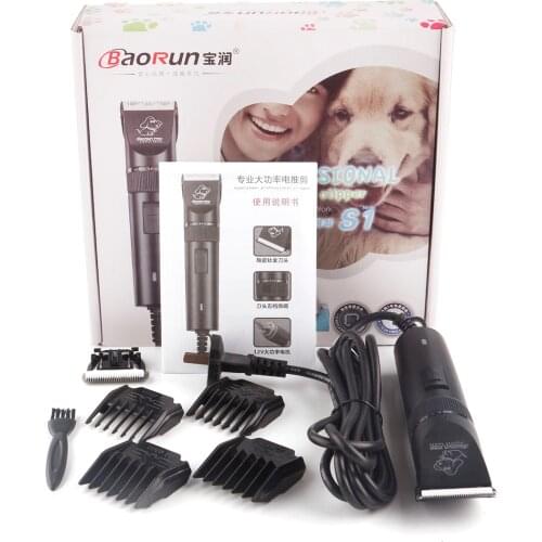 BaoRun S1 Professional Pet Cat Dog Hair Trimmer High-Power Electric Scissors Animals Grooming Clippers Cutters