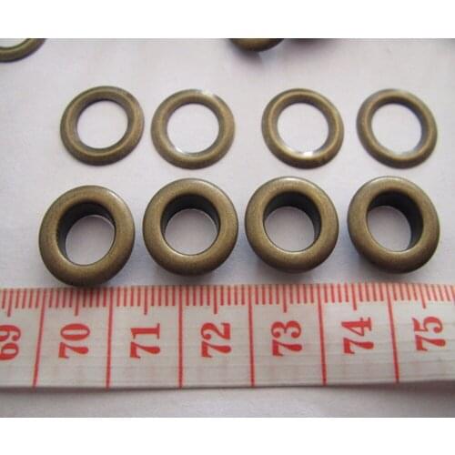 Free shipping inner size 8mm brass corn garment eyelet plating antique brass color clavus for apparel 1000set